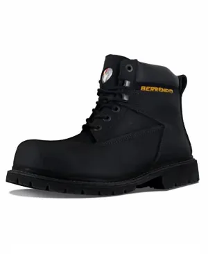 6�� Steel Toe Work Boots In Black