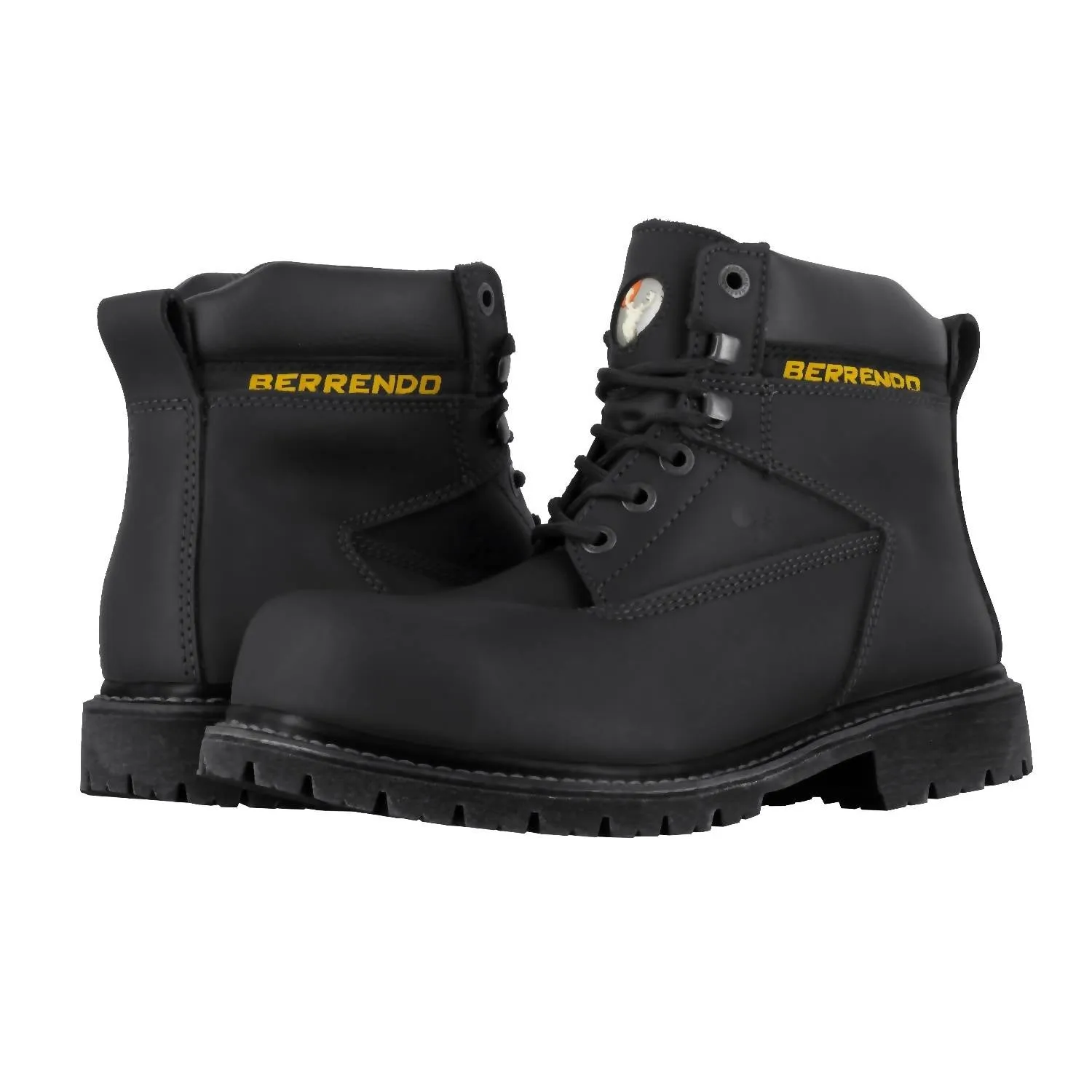 6�� Steel Toe Work Boots In Black