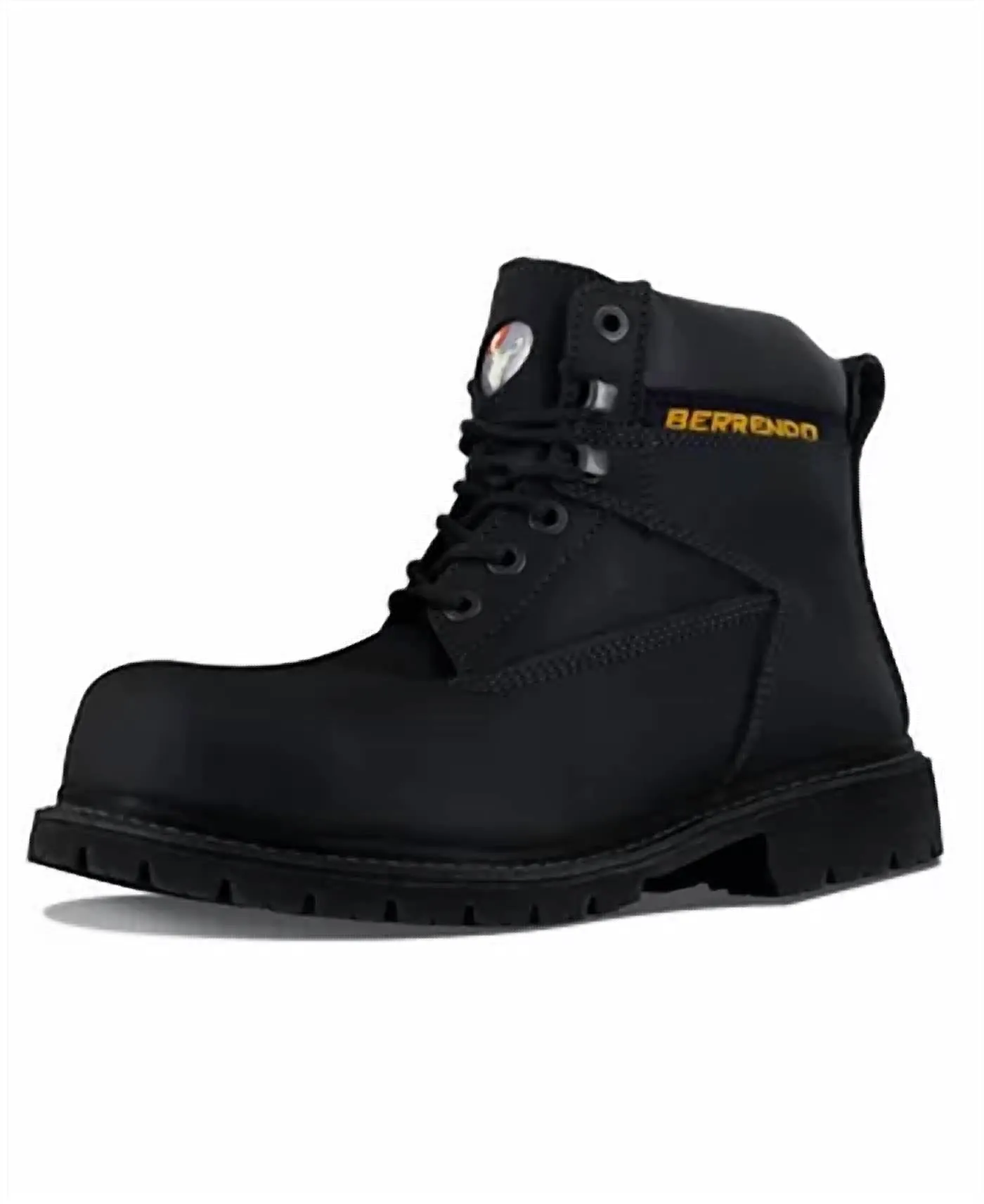 6�� Steel Toe Work Boots In Black