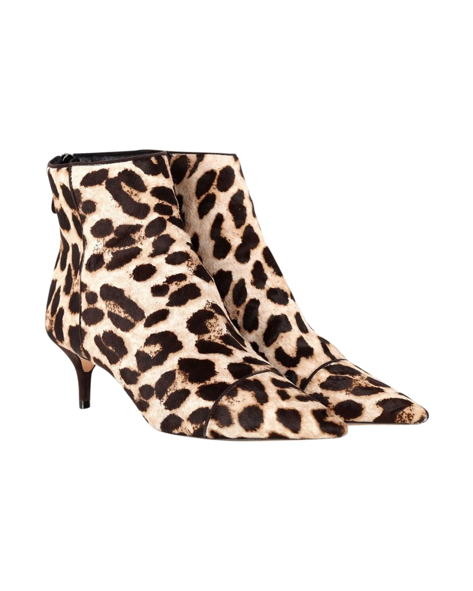 Alexandre Birman Kittie Ankle Boots in Animal Print Pony Hair