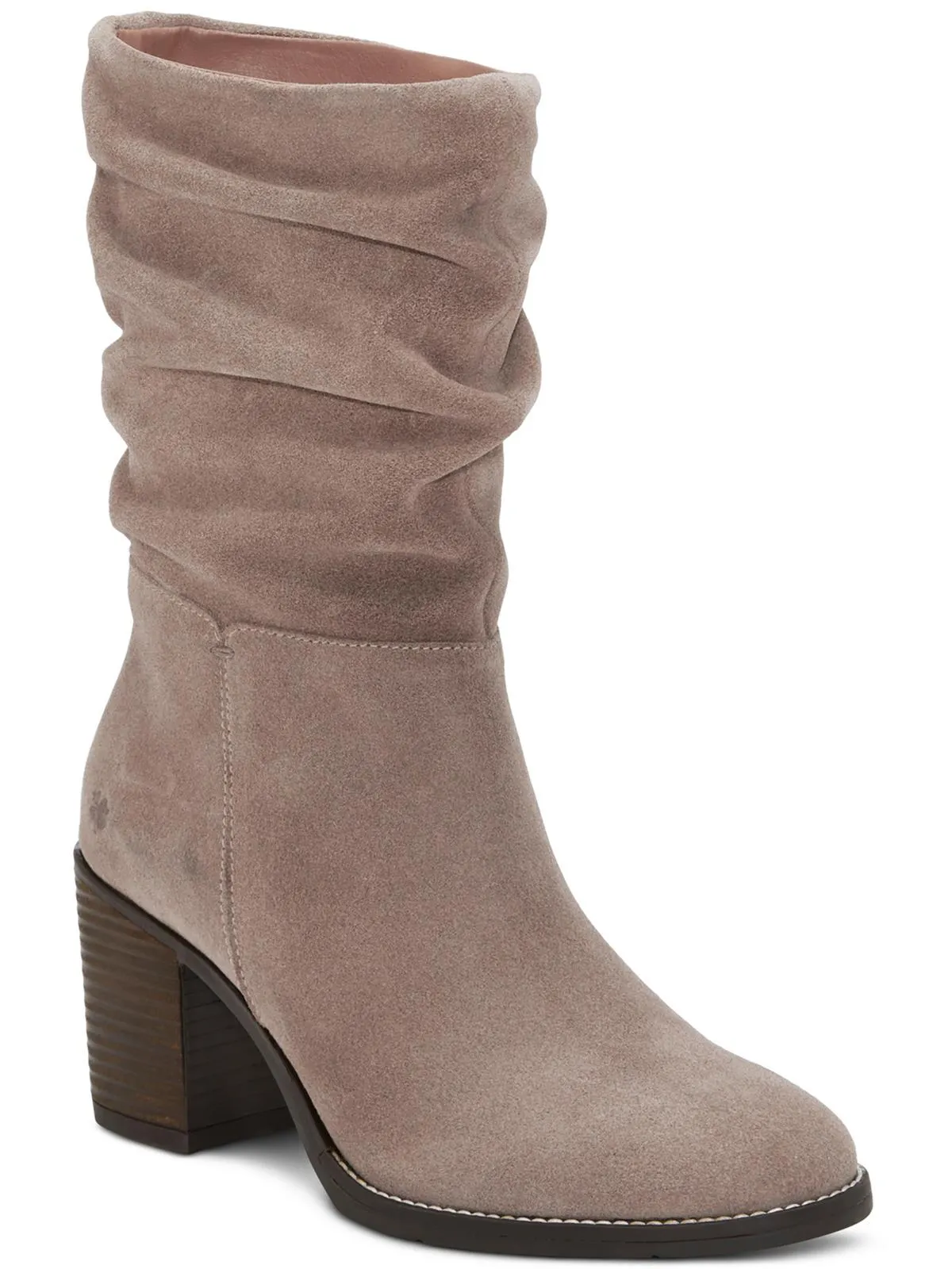 Bitsie Womens Zipper Slouchy Mid-Calf Boots