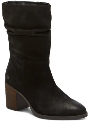 Bitsie Womens Zipper Slouchy Mid-Calf Boots