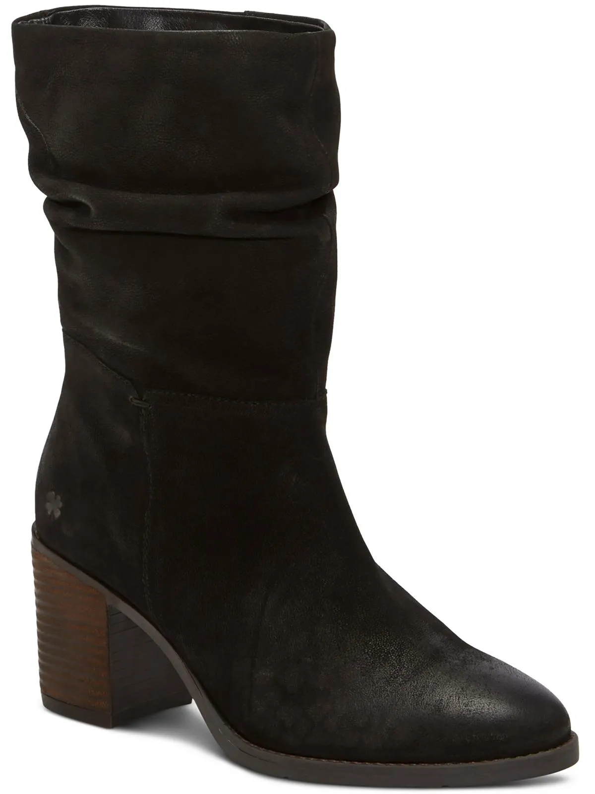 Bitsie Womens Zipper Slouchy Mid-Calf Boots