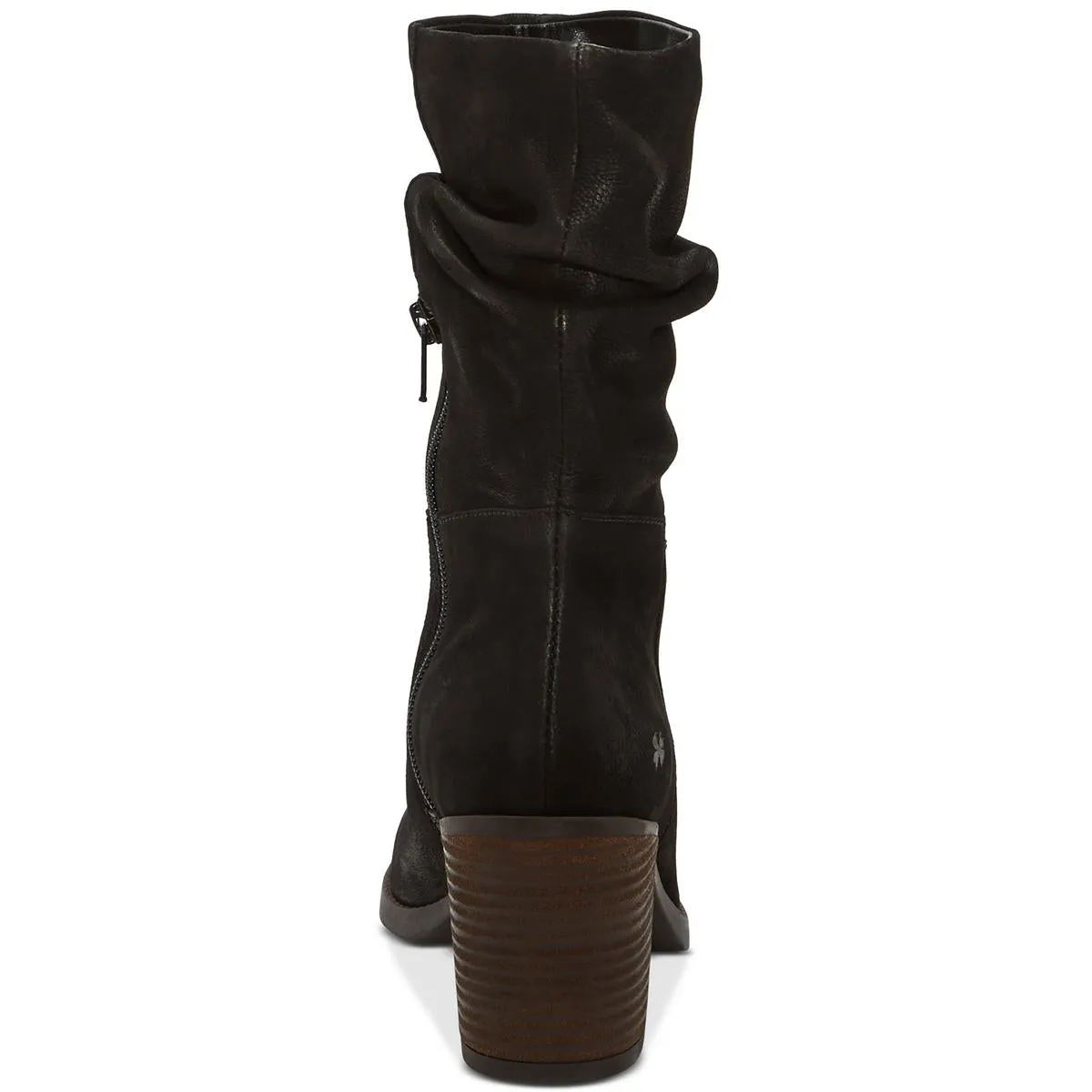 Bitsie Womens Zipper Slouchy Mid-Calf Boots