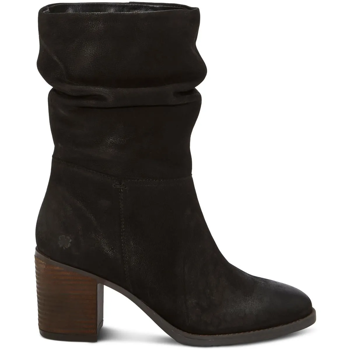Bitsie Womens Zipper Slouchy Mid-Calf Boots