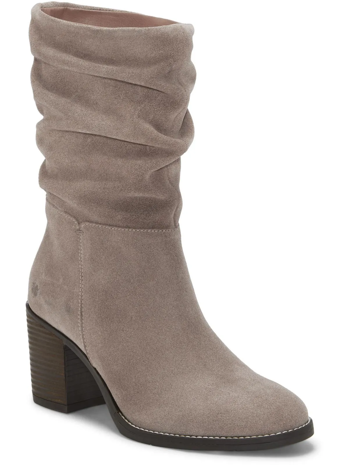 Bitsie Womens Zipper Slouchy Mid-Calf Boots