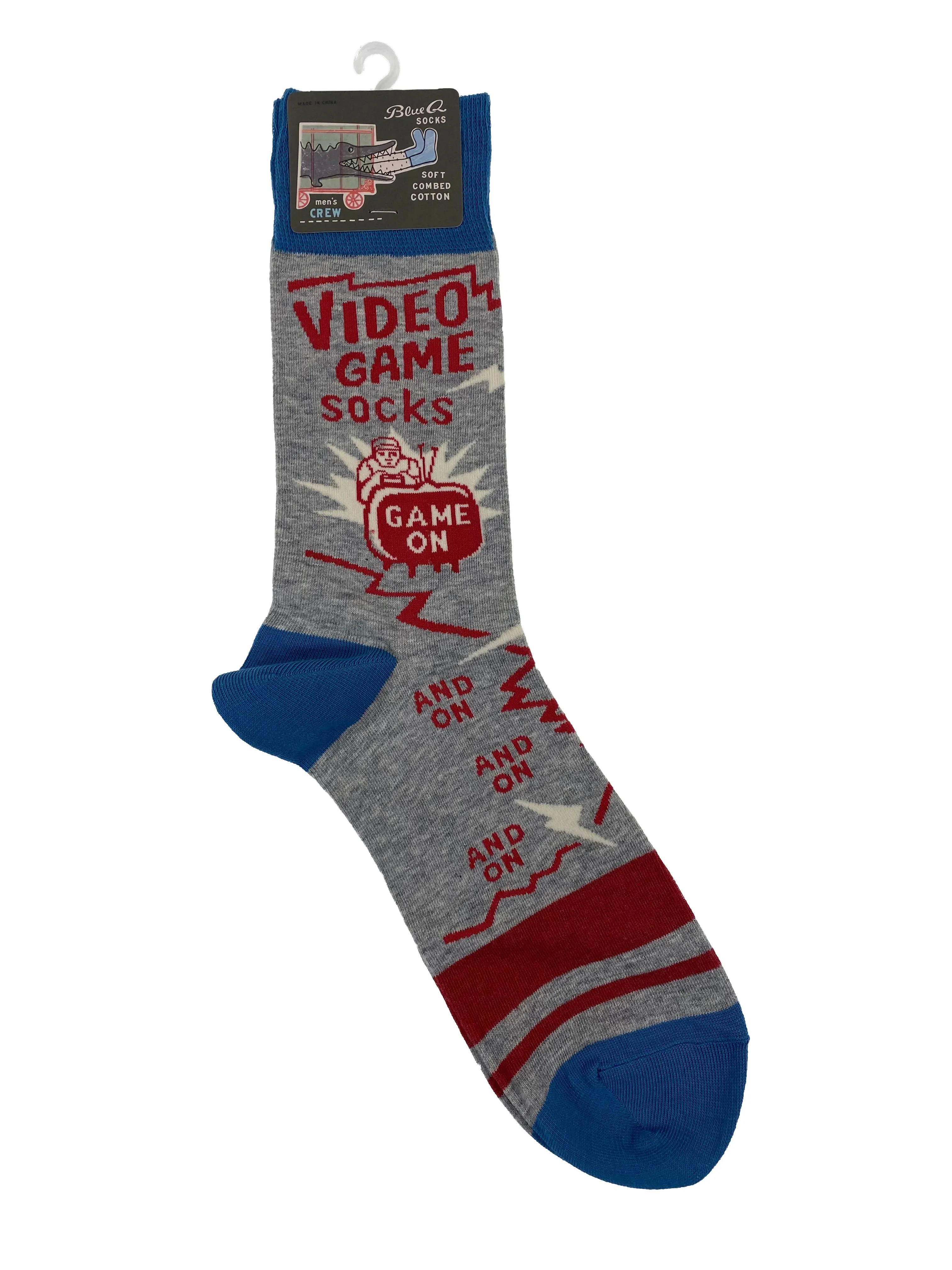 Blue Q Mens Crew Socks - Video Game Socks
