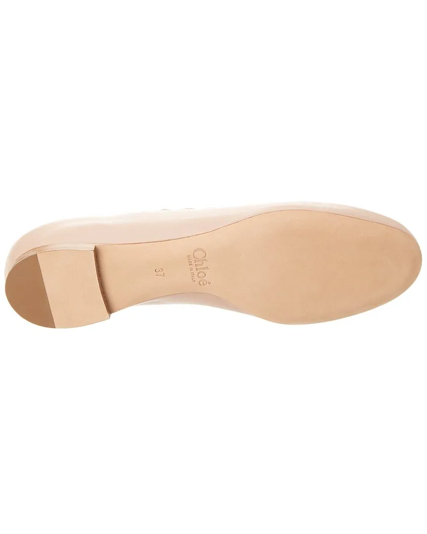 Chlo�� Lauren Scalloped Leather Ballerina Flat