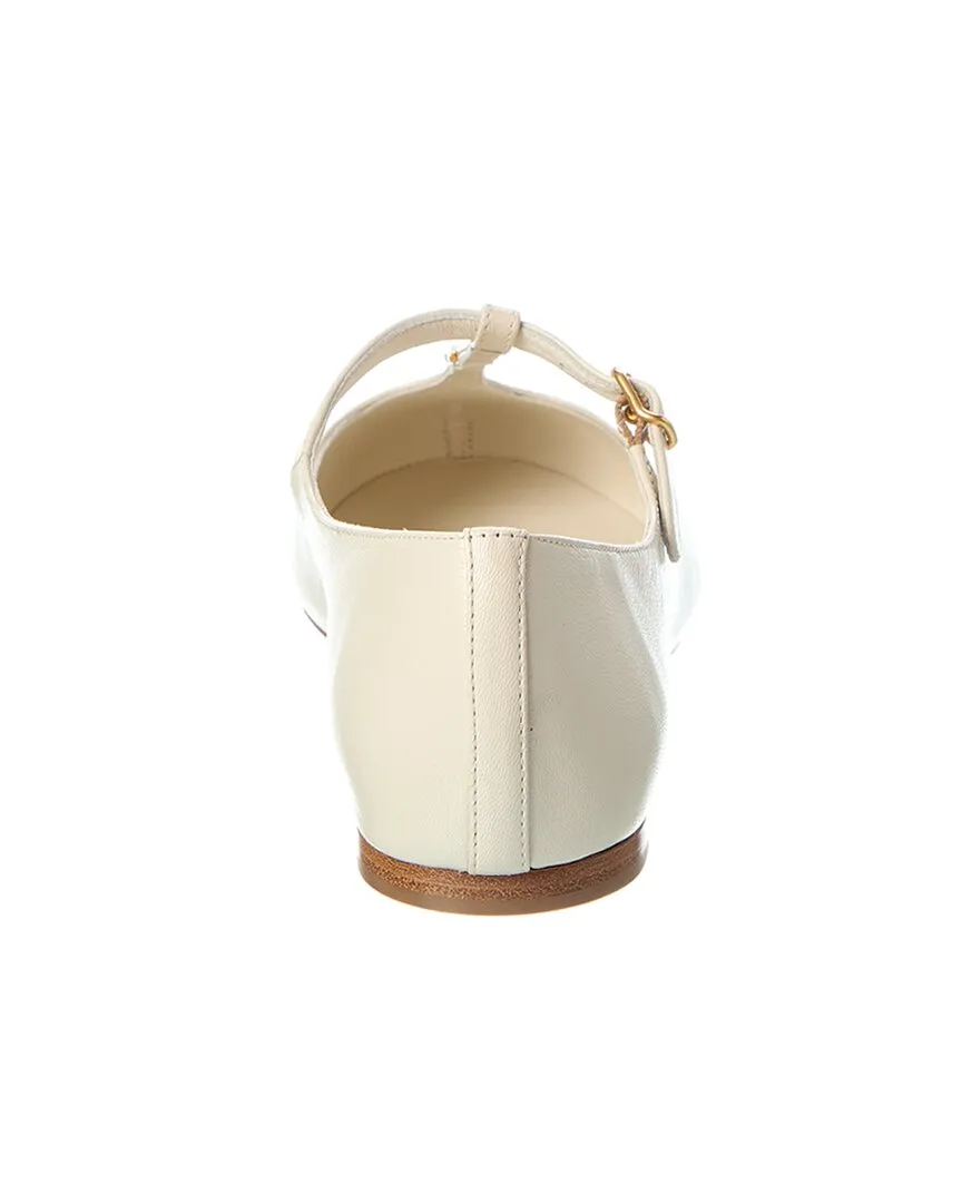Chloé Saada Leather & Suede Slingback Flat