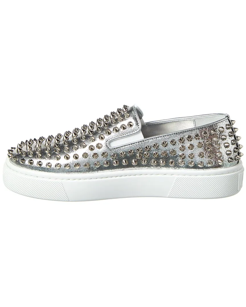Christian Louboutin Leather Slip-On Sneaker
