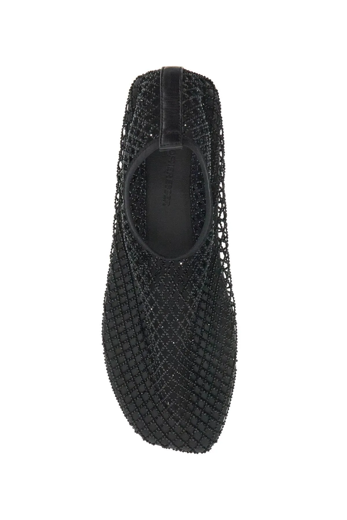 Christopher Esber Women's Mesh Ballerina Flats With Micro Crystals