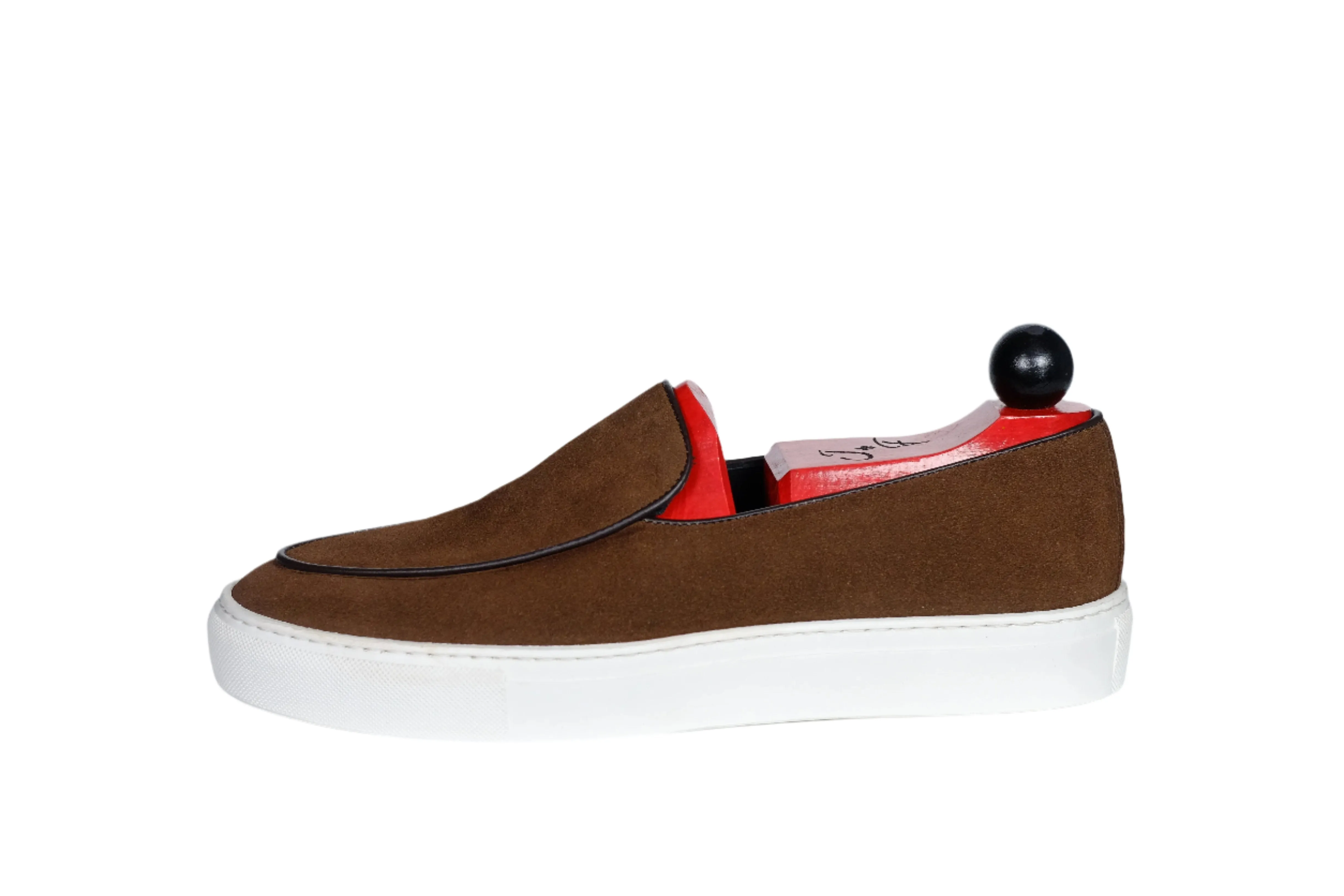 Ellensburg - Brown Suede / Brown Calf Piping - PRE SALE
