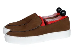 Ellensburg - Brown Suede / Brown Calf Piping - PRE SALE