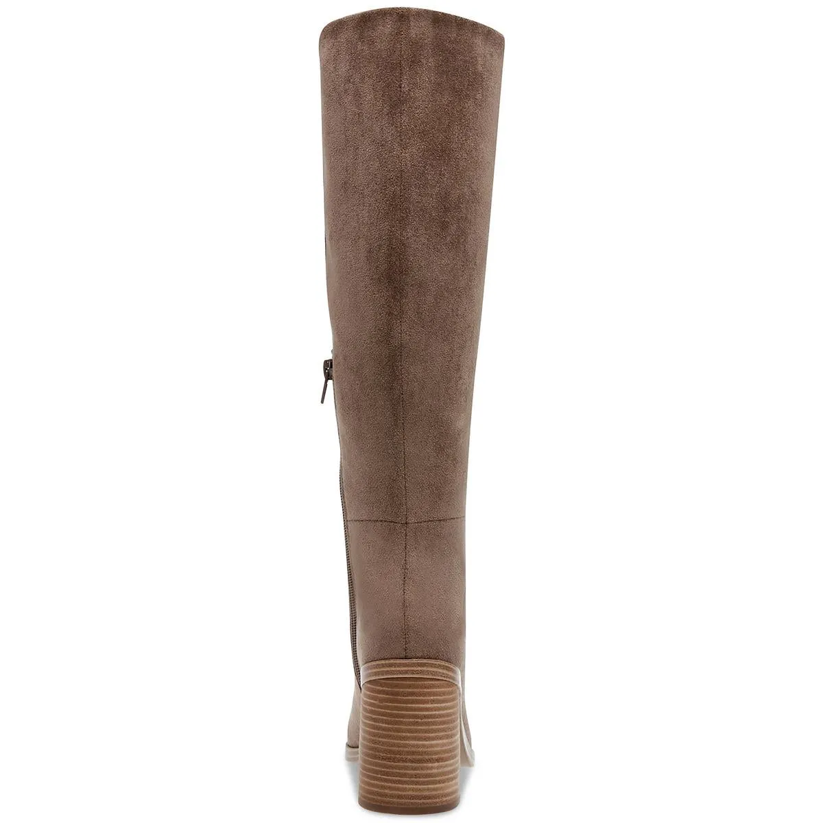 FLAPPER Womens Faux Suede Round toe Knee-High Boots
