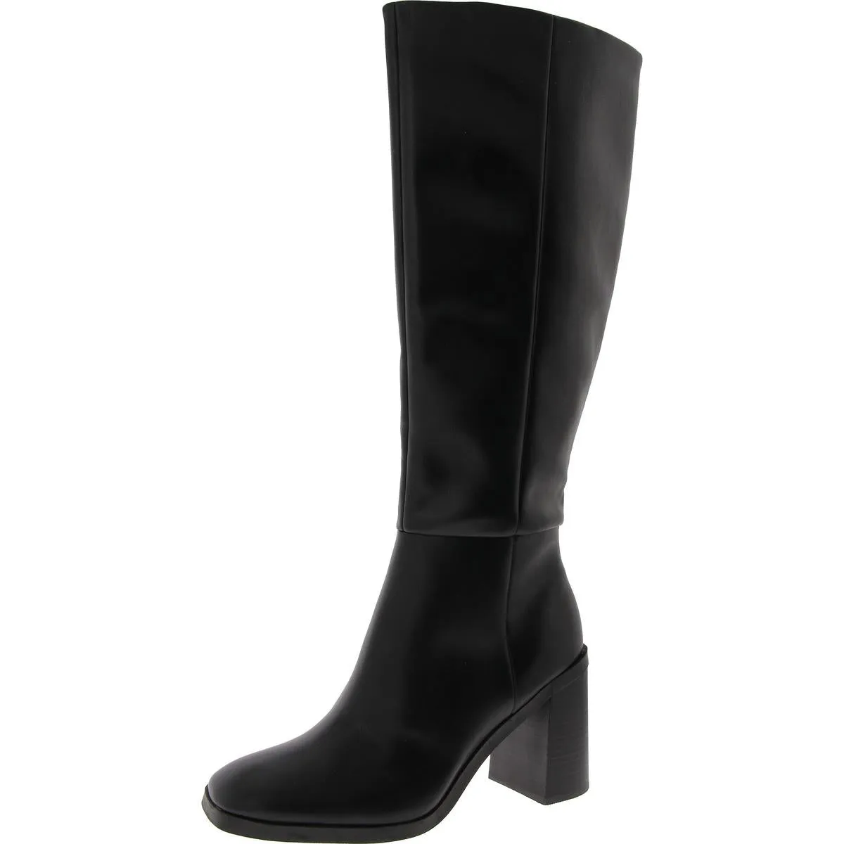FLAPPER Womens Faux Suede Round toe Knee-High Boots