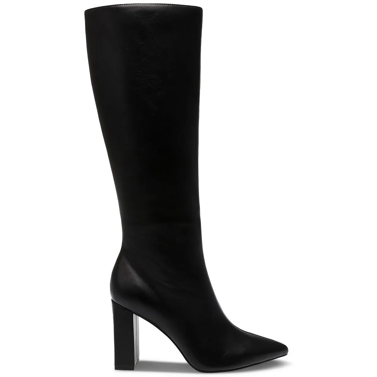 Islah Womens Faux Leather Block Heel Knee-High Boots