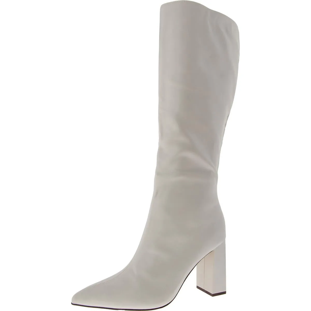 Islah Womens Faux Leather Block Heel Knee-High Boots