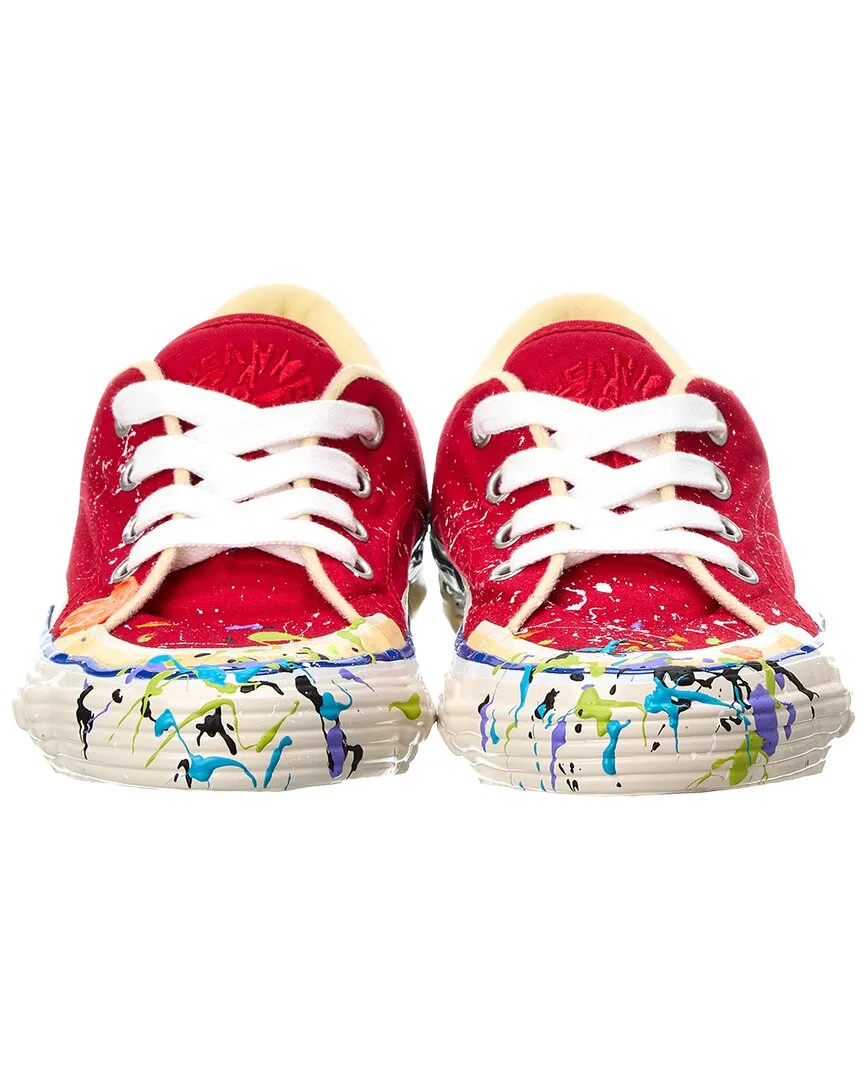 LANVIN Mlted Vulcanized Canvas Sneaker