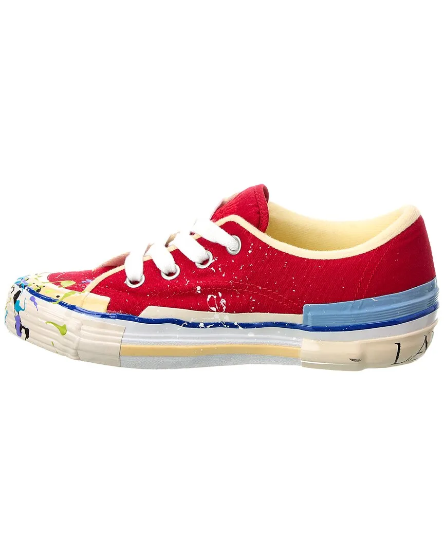 LANVIN Mlted Vulcanized Canvas Sneaker