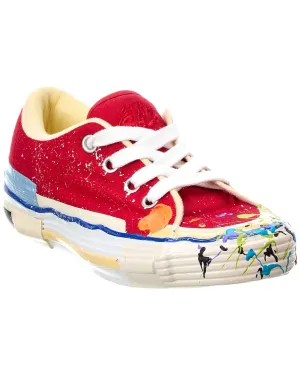 LANVIN Mlted Vulcanized Canvas Sneaker