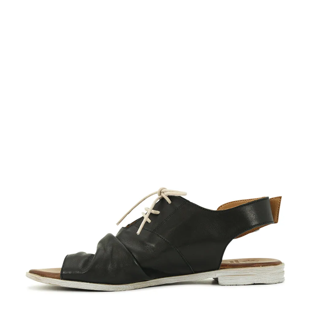 LOUELLE LEATHER SLING BACK SANDALS