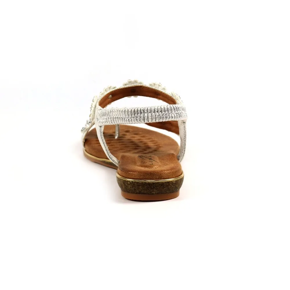 Lunar Charlotte Sandal With Daisy Detail