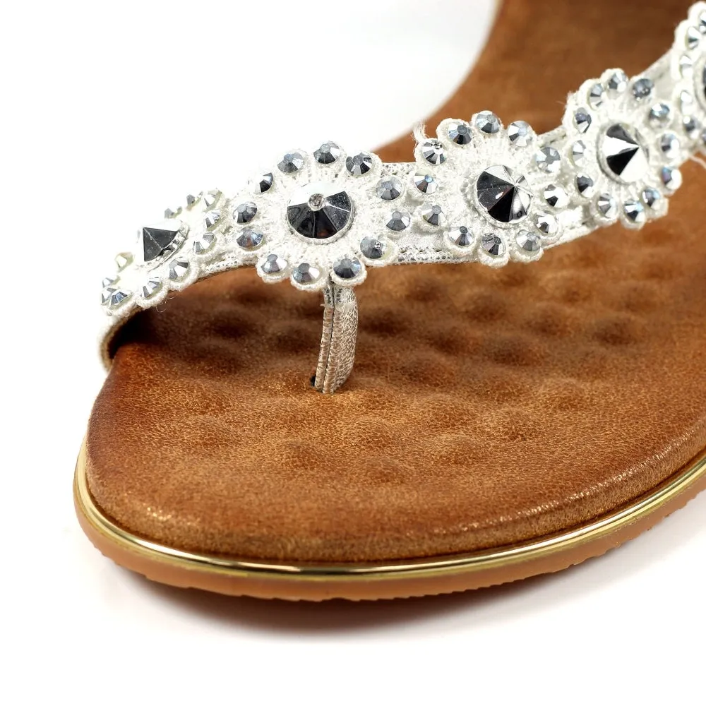 Lunar Charlotte Sandal With Daisy Detail
