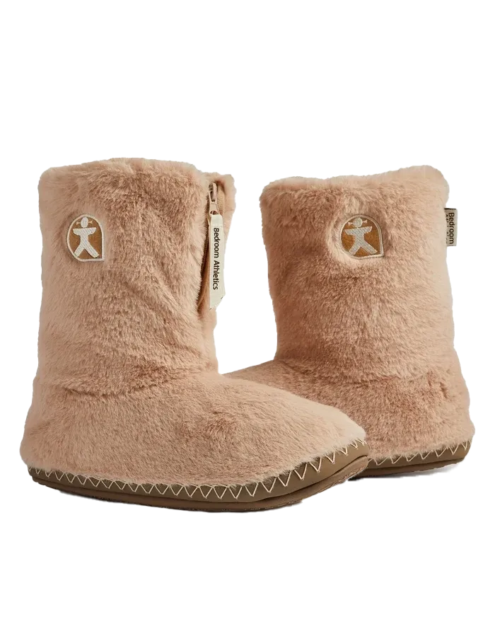 Marilyn Classic Faux Fur Slipper Boots in Gingerbread