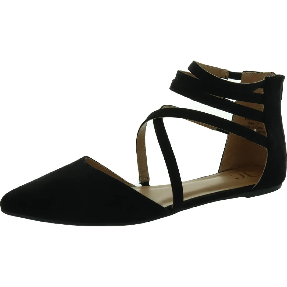 Marlee Womens Faux Suede Casual Pointed Toe Flats