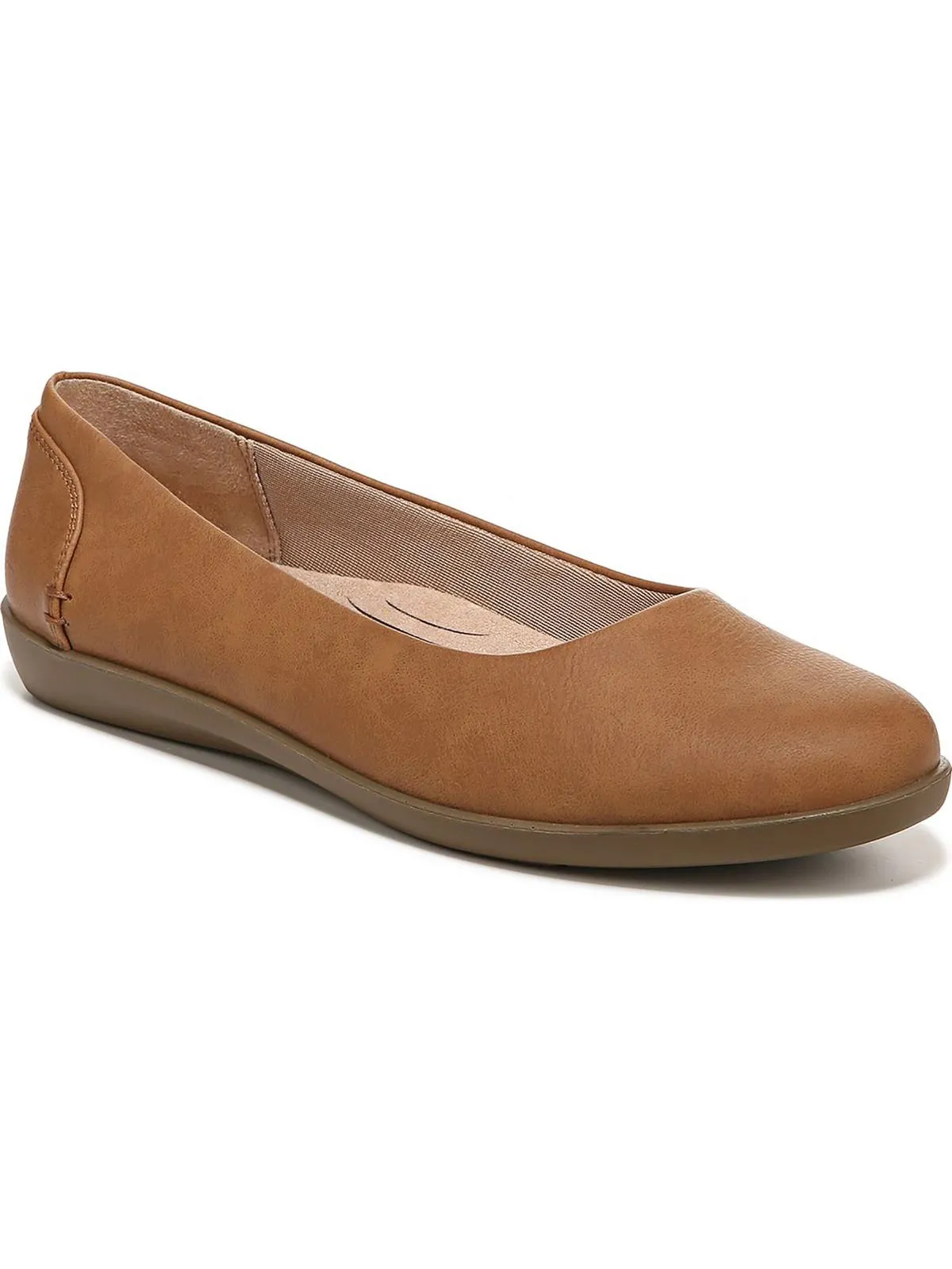 Nonchalant Womens Faux Leather Slip On Ballet Flats