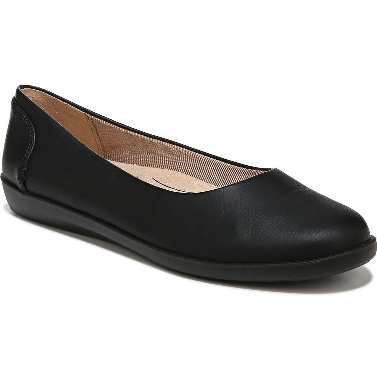 Nonchalant Womens Faux Leather Slip On Ballet Flats