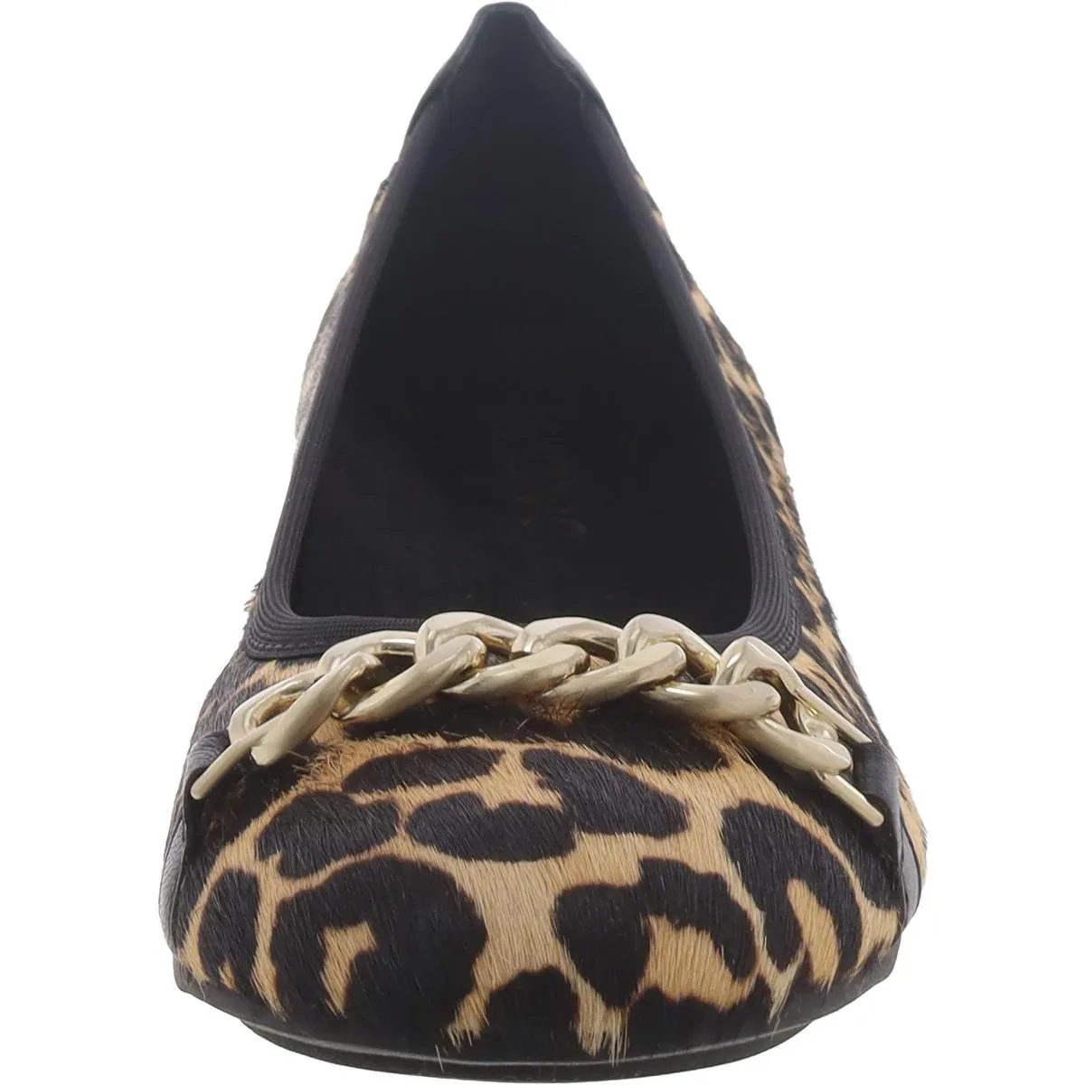 Pera Womens Calf Hair Leopard Print Ballet Flats