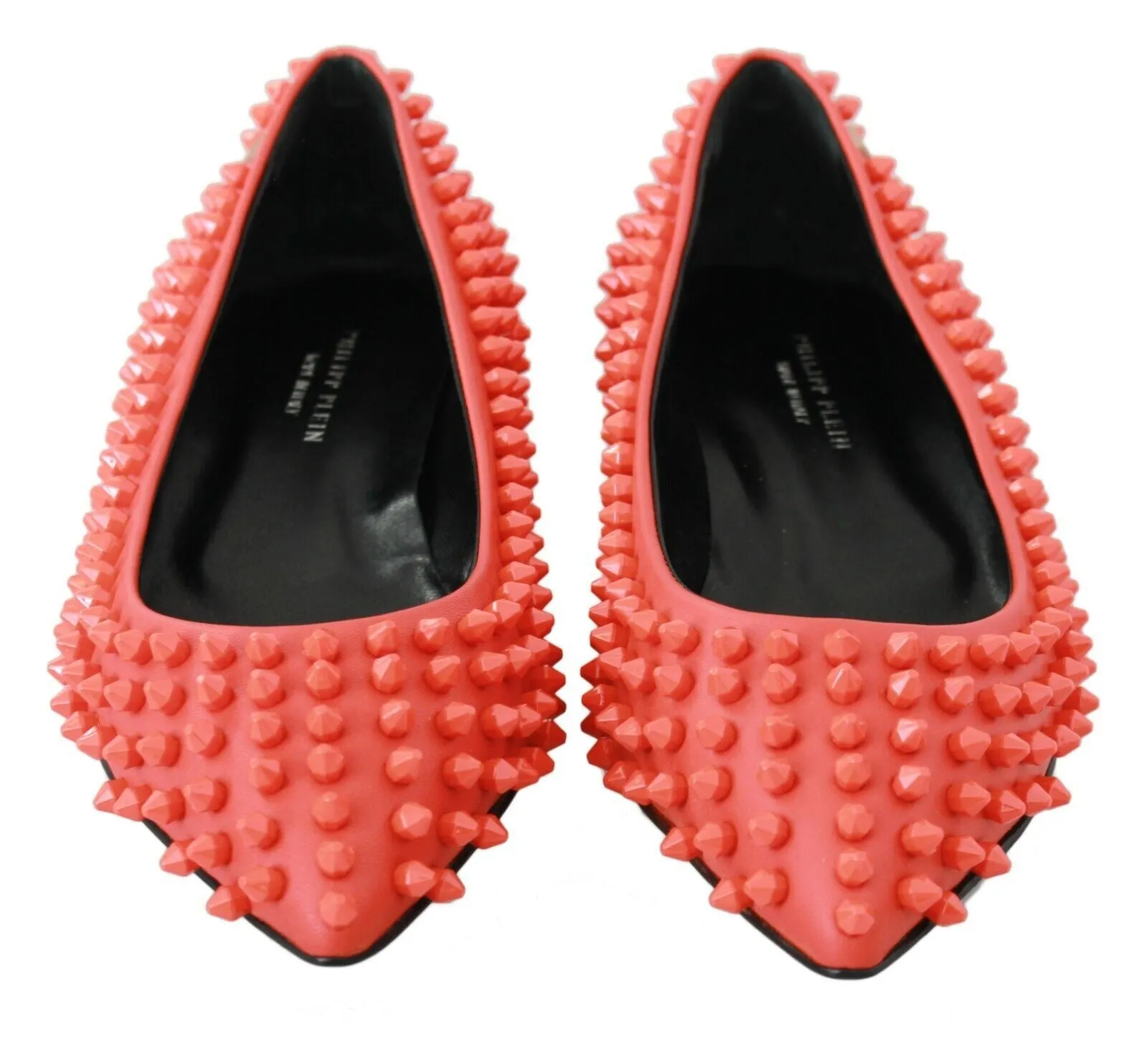 Philipp Plein Leather Ballerina WHAT I DO Flats Women's Shoes