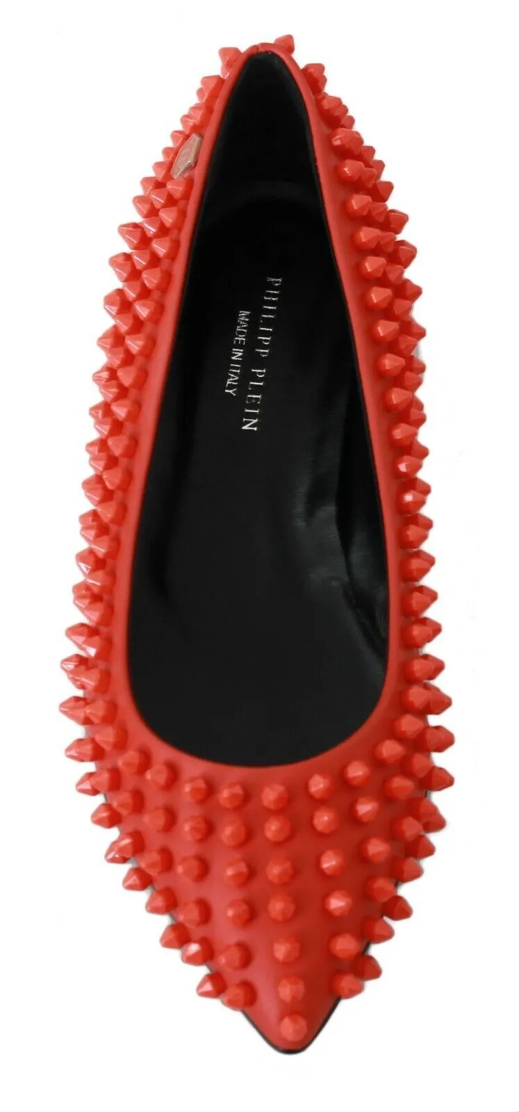 Philipp Plein Leather Ballerina WHAT I DO Flats Women's Shoes