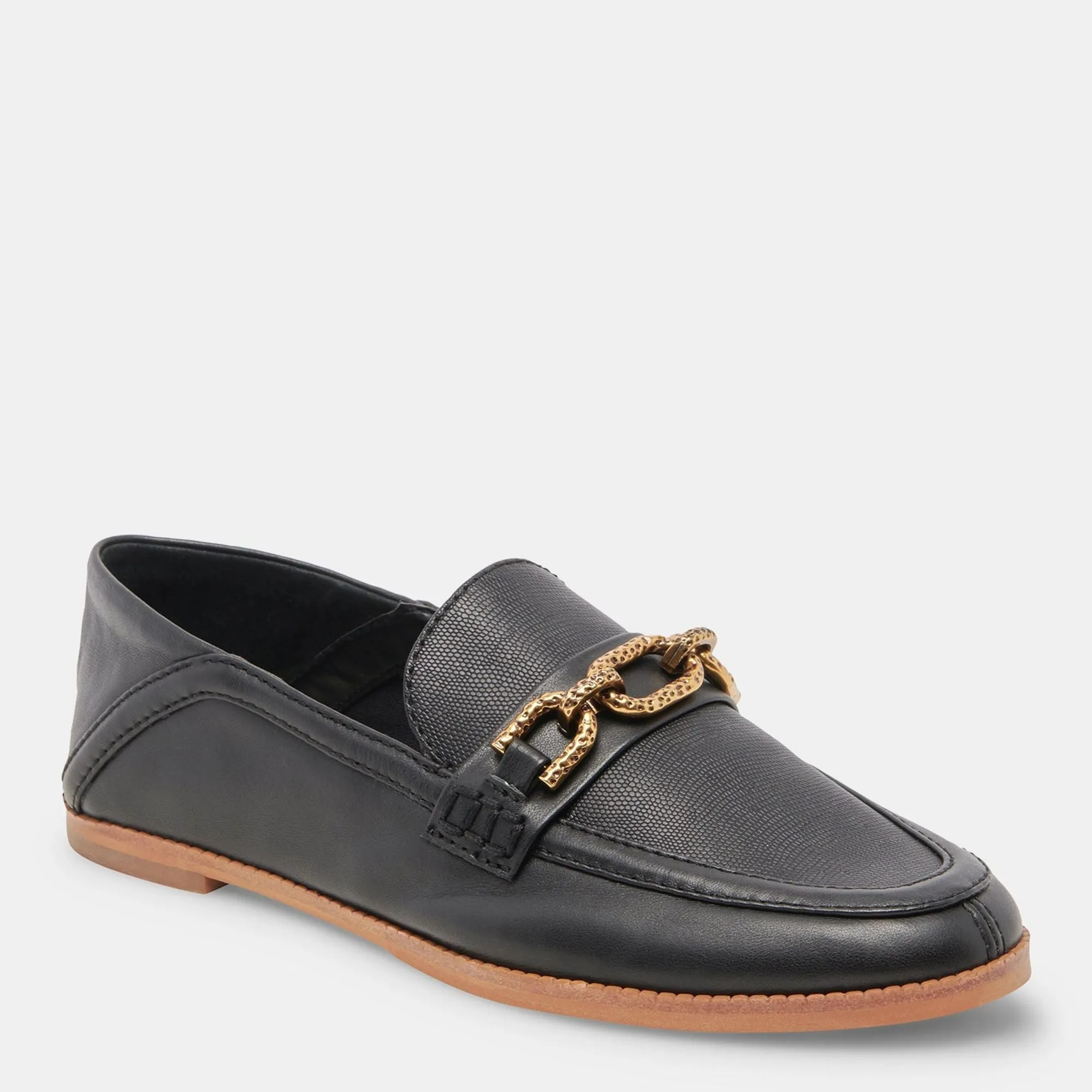 REIGN FLATS BLACK LEATHER