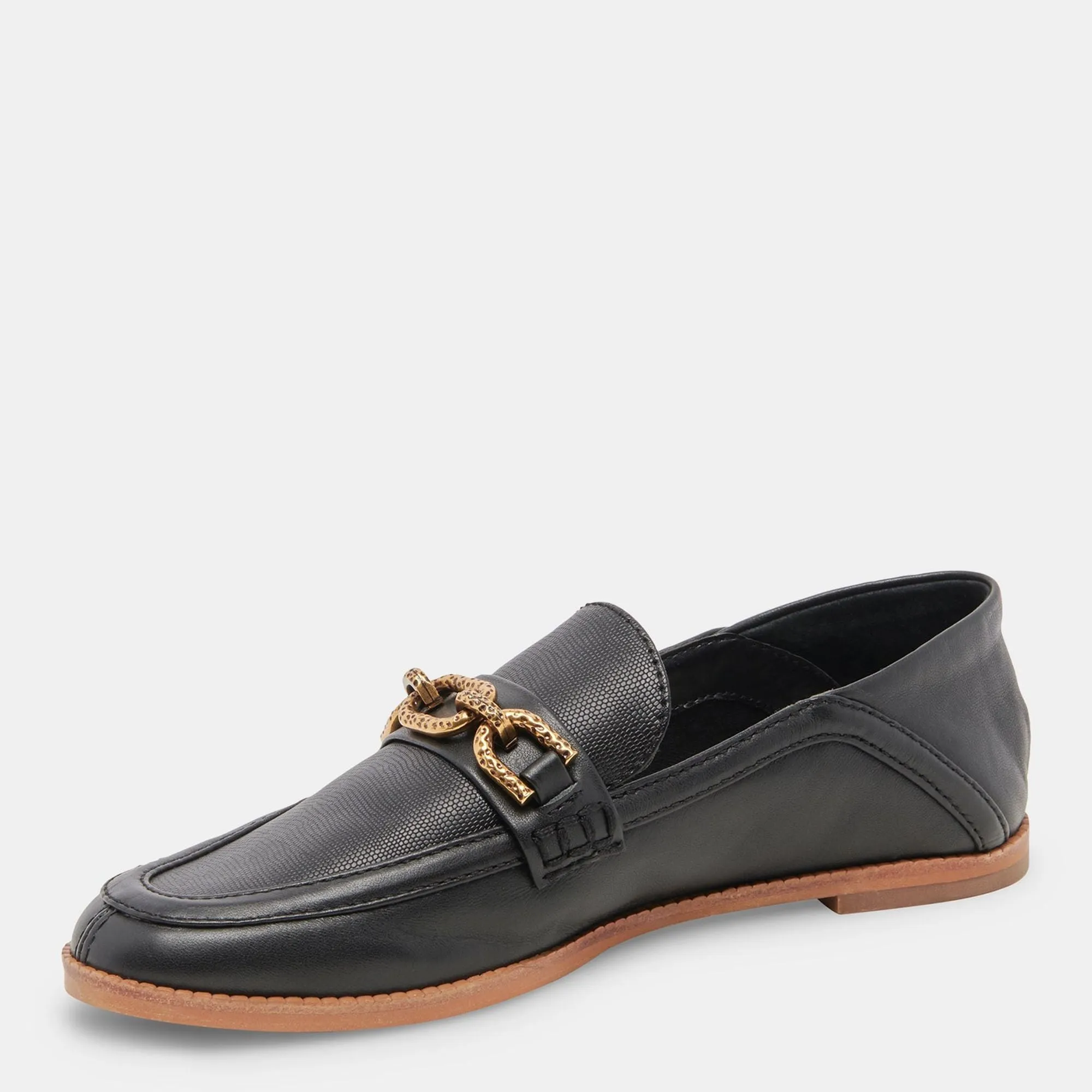 REIGN FLATS BLACK LEATHER