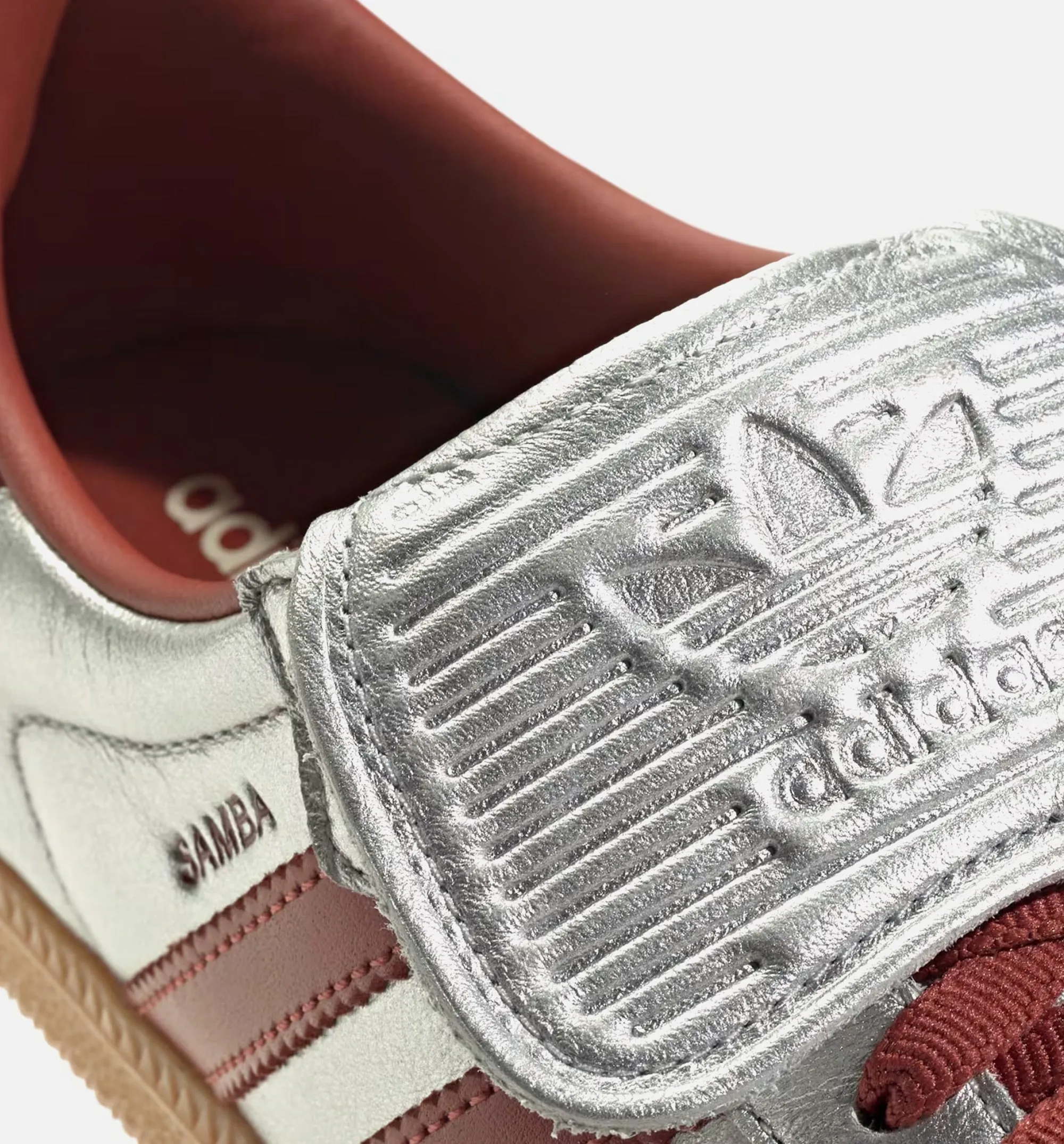 Samba LT Mens Lifestyle Shoe - Silver Metallic/Preloved Ruby/Gum