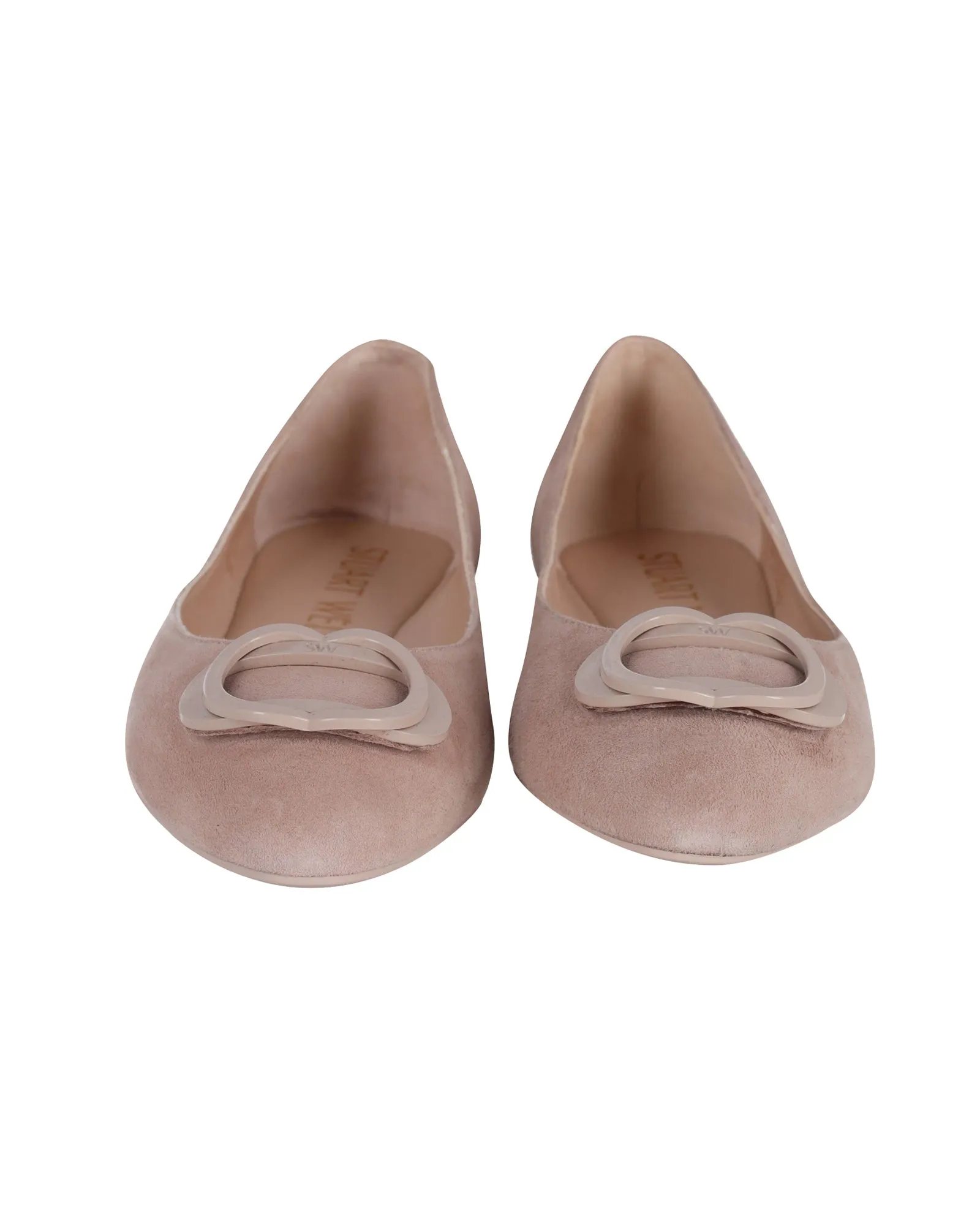Stuart Weitzman Ballet Flats in Cream Suede