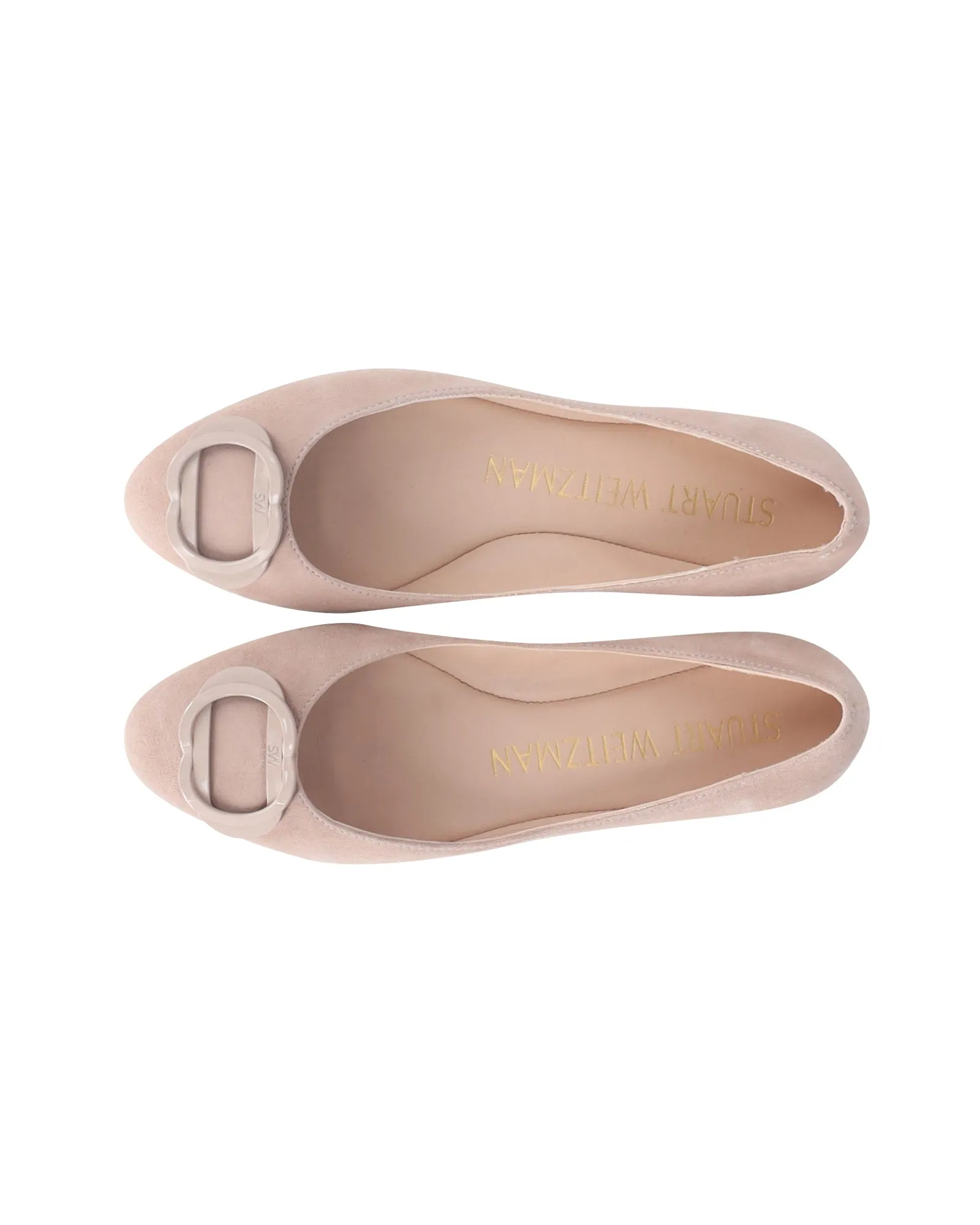 Stuart Weitzman Ballet Flats in Cream Suede