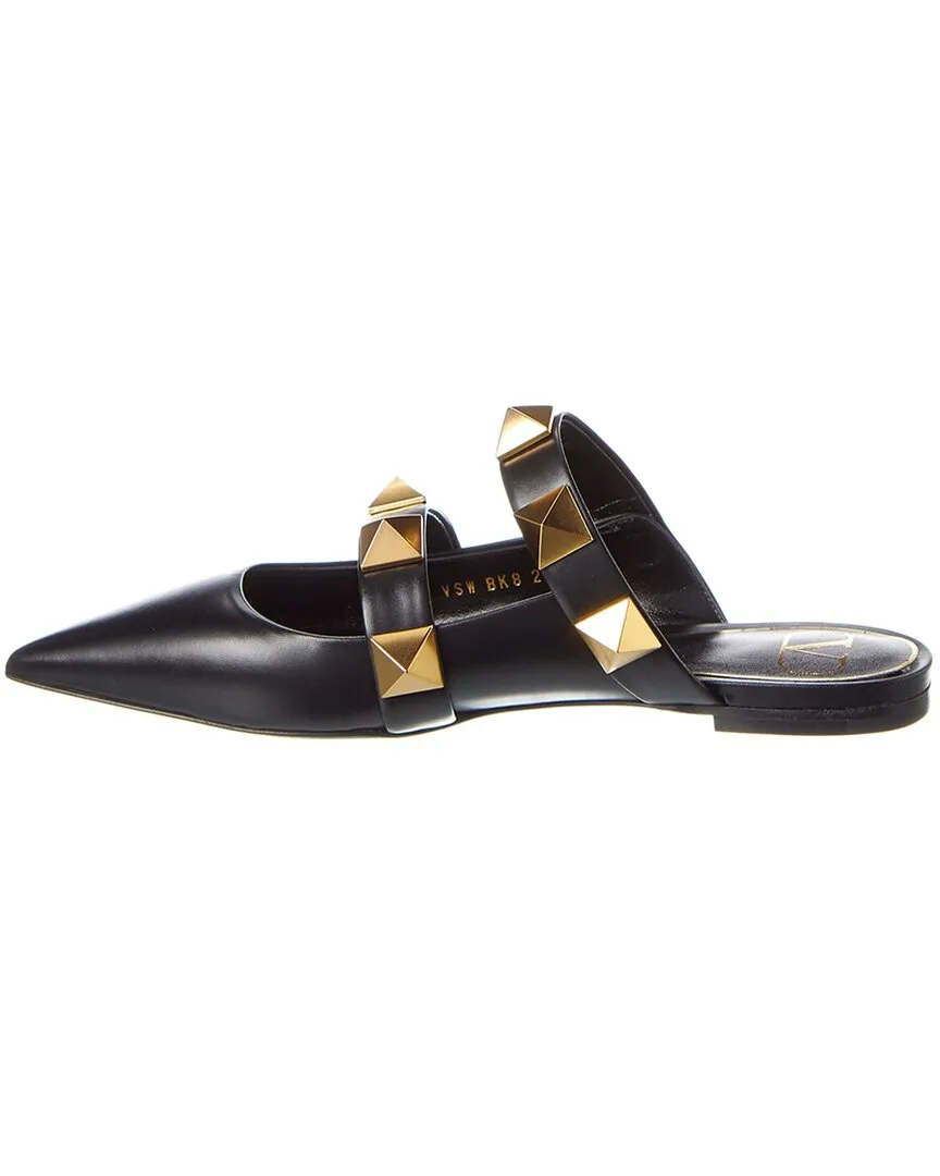 Valentino Roman Stud Leather Flat