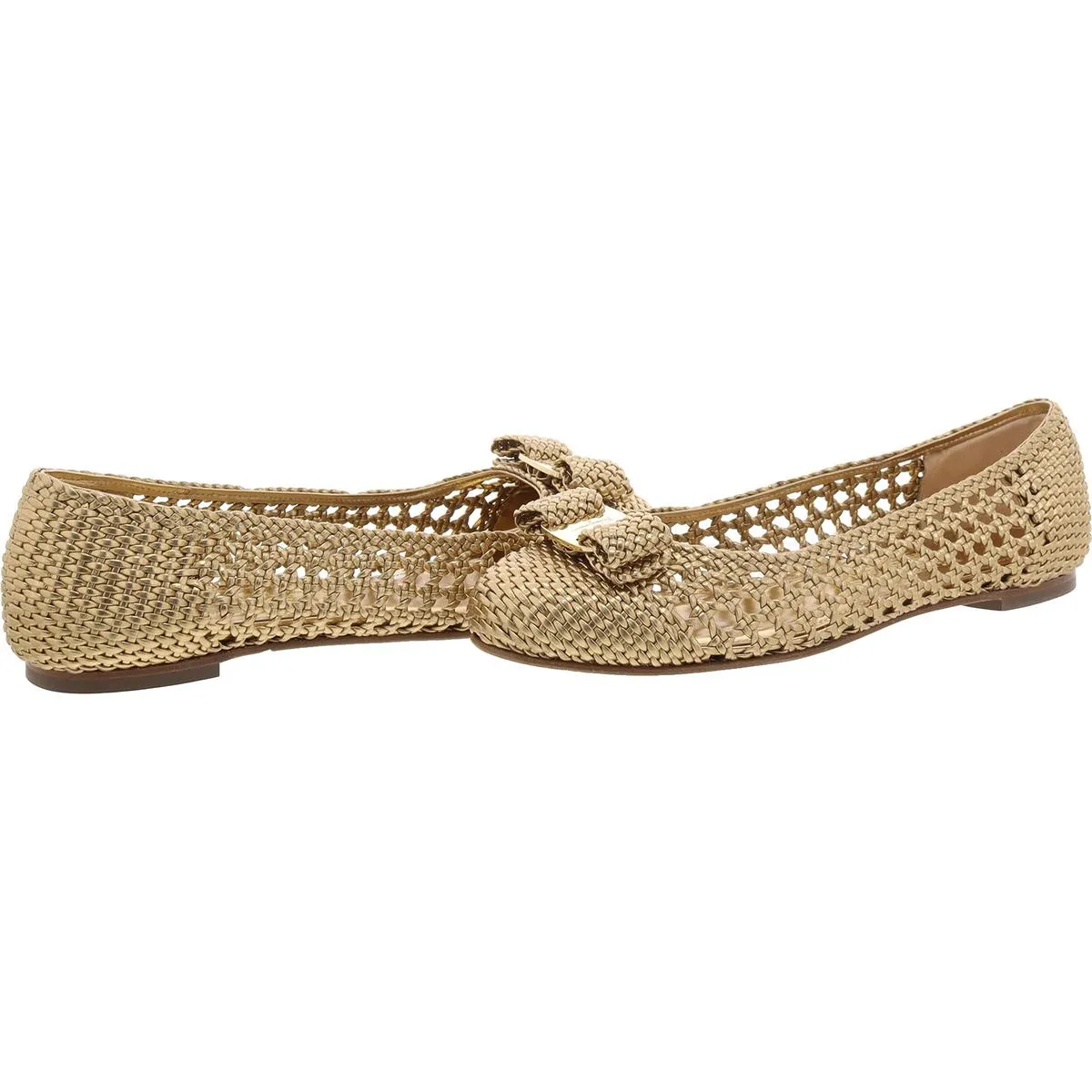 Varina Womens Woven Bow Ballet Flats