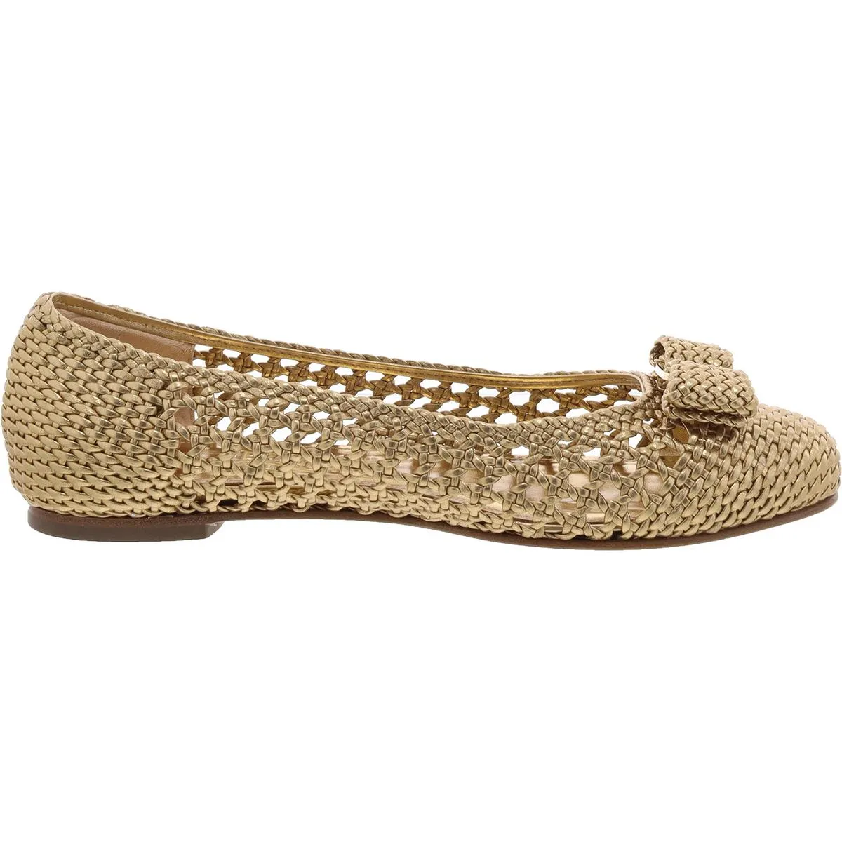 Varina Womens Woven Bow Ballet Flats