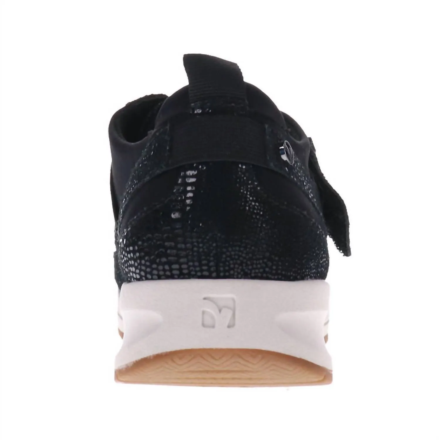 Women's Virginia Adjustable Sneaker - Wide Width In Black Lizard